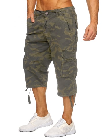 Arizona-Shopping Cargo Shorts Bermuda Kurze Tarn Hose in Dunkelgrün