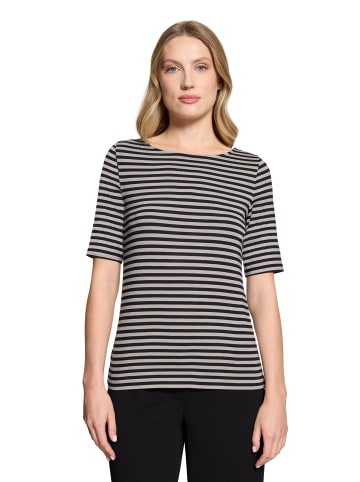 Betty Barclay Basic Shirt kurzarm in Taupe/Black