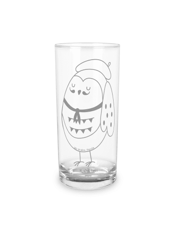 Mr. & Mrs. Panda Wasserglas Eule Frankreich ohne Spruch in Transparent