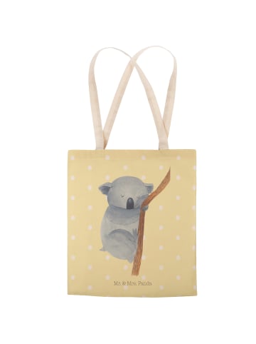 Mr. & Mrs. Panda Shopper Bag Koalabär ohne Spruch in Gelb Pastell