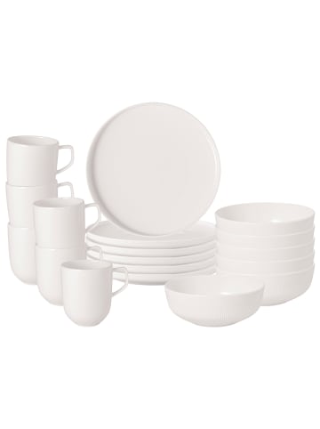 Villeroy & Boch 18er Set Frühstücks-Set Afina weiß in weiß