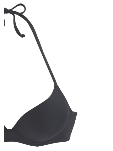 LASCANA Push-Up-Bikini-Top in schwarz