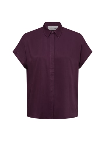 armedangels Kurzarmbluse Larisaana in aubergine - 0002