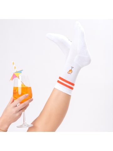 Occulto 3er Pack Motiv Tennissocken mit Streifen Summer in Sprizz