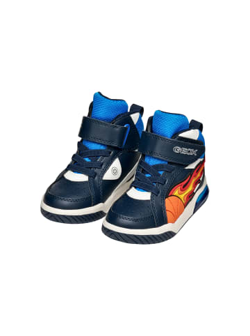 Geox Inek Geobuck+Text – Hochgeschnittene Schnür-Sneaker für Jungen (Junior) Blau