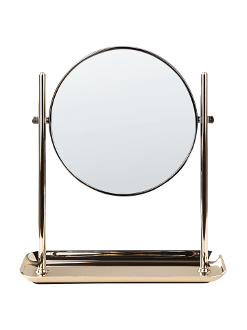 Beliani Kosmetikspiegel FINISTERE in Gold/Schwarz - (W) 25 x (H) 30 x (L) 8 cm