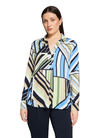 Betty Barclay Schlupfbluse langarm in Blau/Grün