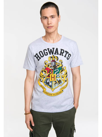 Logoshirt T-Shirt Hogwarts-Logo in grau-meliert