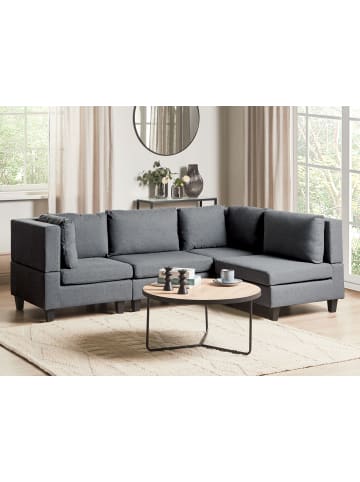 Beliani 4-tlg Ecksofa UNSTAD in Grau