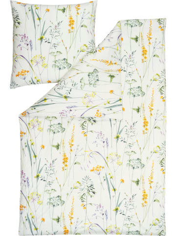 Estella Interlock-Jersey Bettwäsche Melis in lindgrün-apricot
