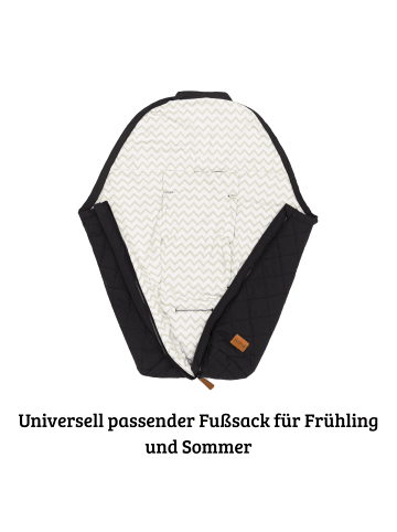 fillikid Sommerfußsack Light Small Gruppe 0 Exklusiv in Schwarz