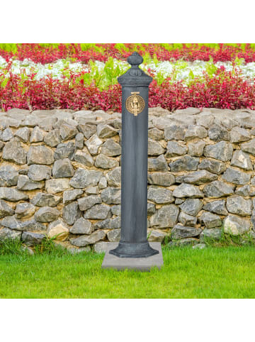 relaxdays Standbrunnen in Grau - (B)21,5 x (H)84 x (T)25 cm