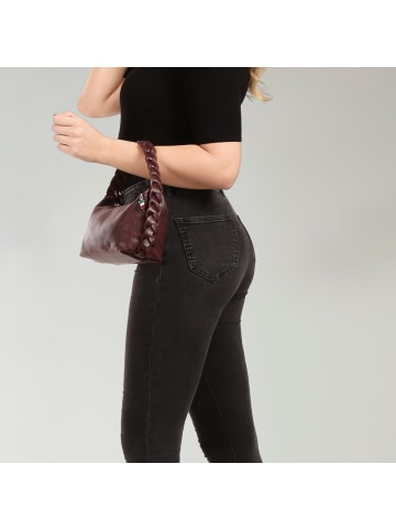 Florence Florence Umhängetasche Leder bordeaux, rot ca. 25cm