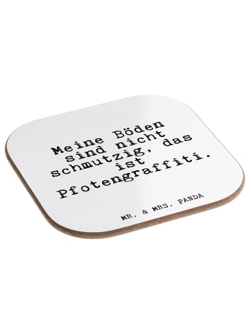 Mr. & Mrs. Panda Untersetzer Tasse Meine Böden sind nicht... mit... in Weiß