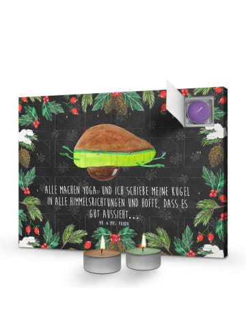 Mr. & Mrs. Panda Adventskalender Avocado Yoga mit Spruch in Kreidetafel