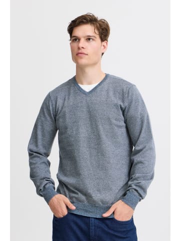 BLEND Strickpullover BHBRUTON V-neck 20717955 schicker Strickpullover mit V-Ausschnitt in Blau