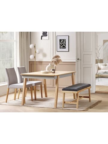 Beliani Esszimmertisch PHOLA in Braun/Grau - (W) 90 x (H) 75 x (L) 150 cm