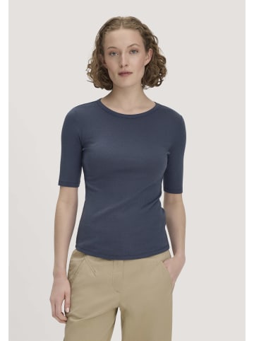 Hessnatur Softrib T-Shirt in graphitblau
