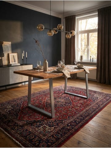 KADIMA DESIGN Esstisch Massivholz Industrial, Akazie-Holz, Metallfüße