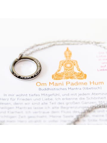 Divasya Mantra Halskette Om Mani Padme Hum in Silber - (L)45cm