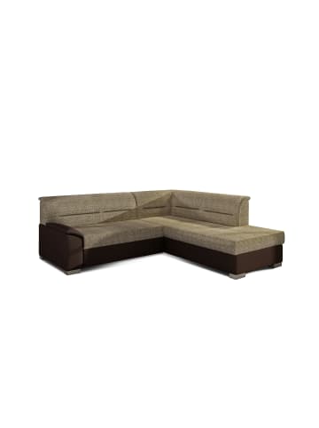 MF Design Bergamo Recamiere Rechts in Beige -  (L) 214 x (B) 247 x (H) 83 cm
