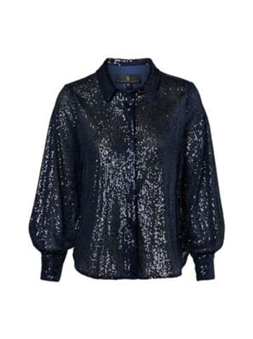 Mart Visser Kirschrote Bluse Marineblau