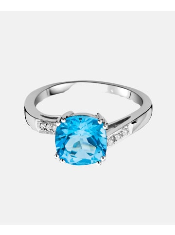 Diamant L'éternel Ring aus 375 Weißgold mit Diamant mit Topas