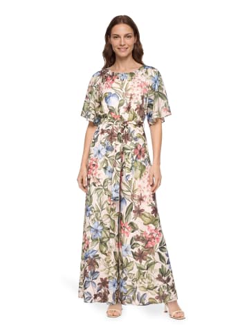 Vera Mont Jumpsuit mit Bindegürtel in Green/Cream