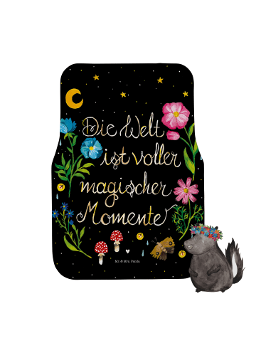 Mr. & Mrs. Panda Fußmatte Auto Magische Welt mit Spruch in Bunt