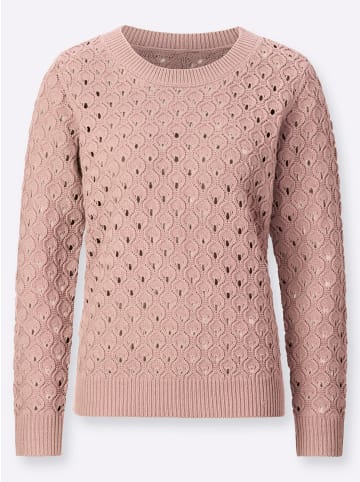 Sieh an! Ajourpullover in puder