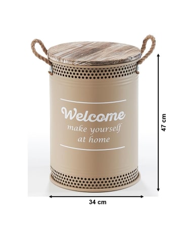 kobolo Wäschekorb WELCOME34 in Braun