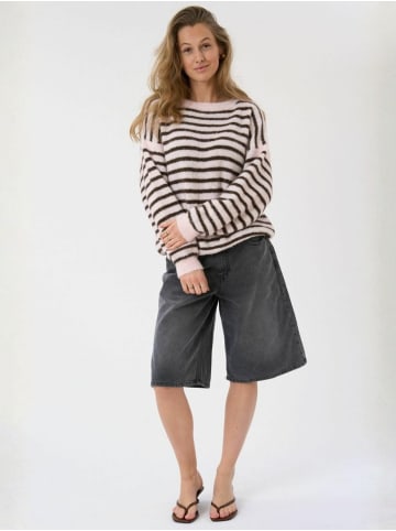 TeeShoppen Pullover Sienna Knit in Brown-Light Pink