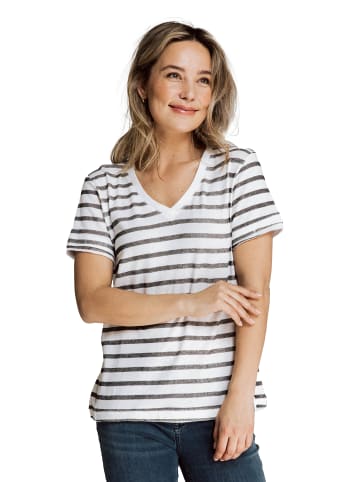 ZHRILL Zhrill Damen T-Shirt ZHSVANA STRIPES in weiß