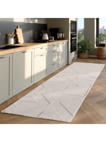 KADIMA DESIGN Teppich Kurzflor Geometrisch Microfaser Innen in Creme