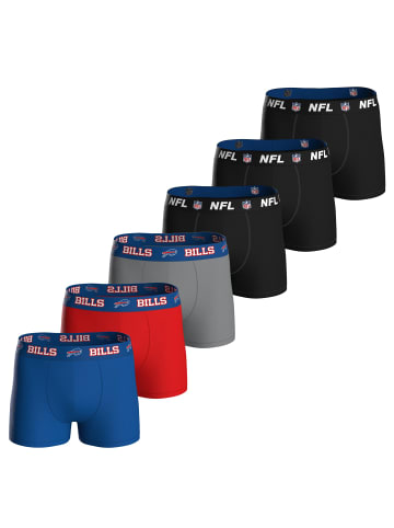 NFL Boxershort 6er Pack in Buffalo Bills/Schwarz