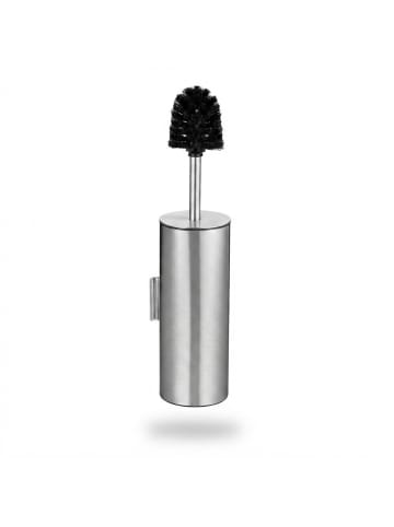 relaxdays Toilettenbürste in Silber - (B)9 x (H)36,5 x (T)11 cm