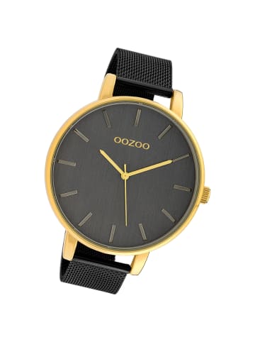 Oozoo Analog-Armbanduhr Oozoo Timepieces schwarz extra groß (ca. 46mm)