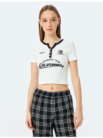 KOTON TSHIRT SS in Ekru