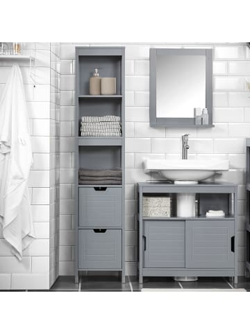 SoBuy Badezimmerschrank in Mattgrau - (W) 36 x (H) 145 x (L) 99 cm