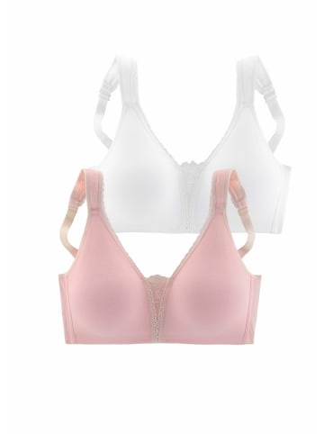 PETITE FLEUR Soft-BH in rosa+weiß