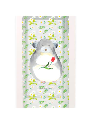 Mr. & Mrs. Panda Windlicht Chinchilla Blume ohne Spruch in Transparent