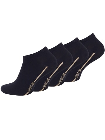 Vincent Creation® Sneaker Socken 8 Paar, Baumwolle in Schwarz