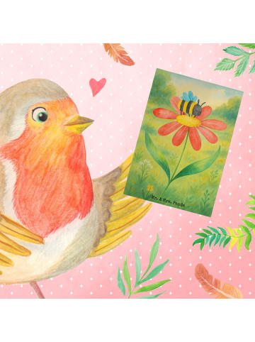 Mr. & Mrs. Panda Klappkarte Hummel Blume Design ohne Spruch in Weiß