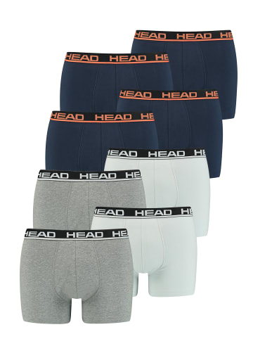 HEAD Boxershorts Head Basic Boxer 8P in Grey Combo/Blue Orange