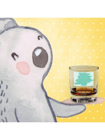 Mr. & Mrs. Panda Whiskey Glas Otter Seerose mit Spruch in Transparent
