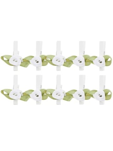 Rico Design Nonbook - Clips Röschen, Weiß