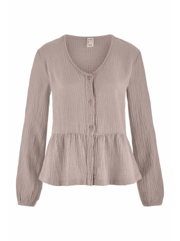 Hessnatur Pyjamabluse in mandelbraun