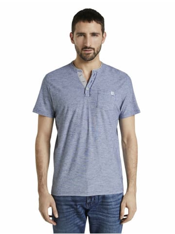 Tom Tailor Knopfleisten T-Shirt für Herren in blau
