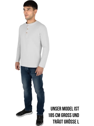 normani 3x Herren Langarmshirts Neuville in Marine/Schwarz/Weiß