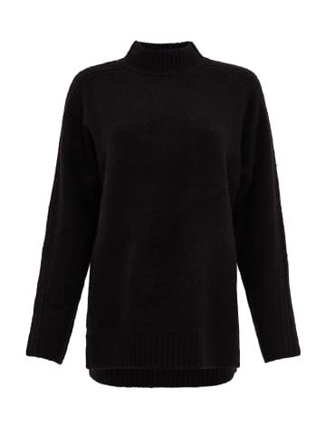 Threadbare Strickpullover THB Brick Multi Striped Roll Neck Jumper in Schwarz